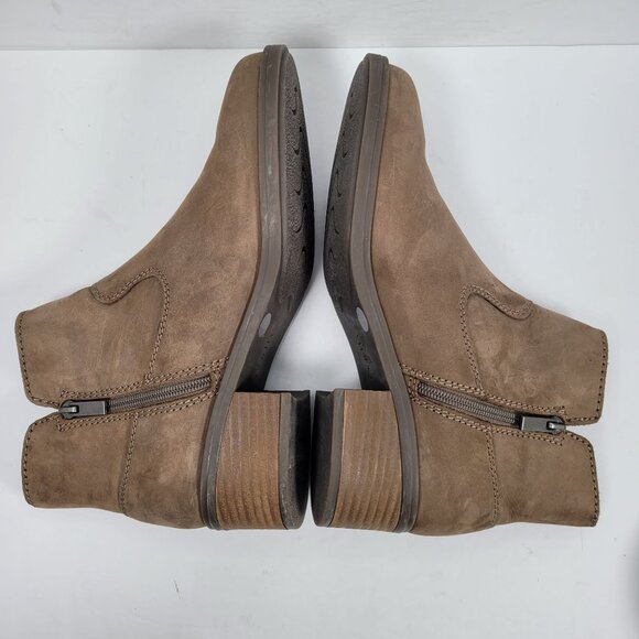 Earth Women's Brown Suede Side-Zip Ankle Boots US Size 10M - Picture 6 of 11